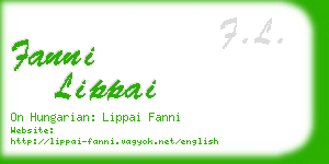 fanni lippai business card